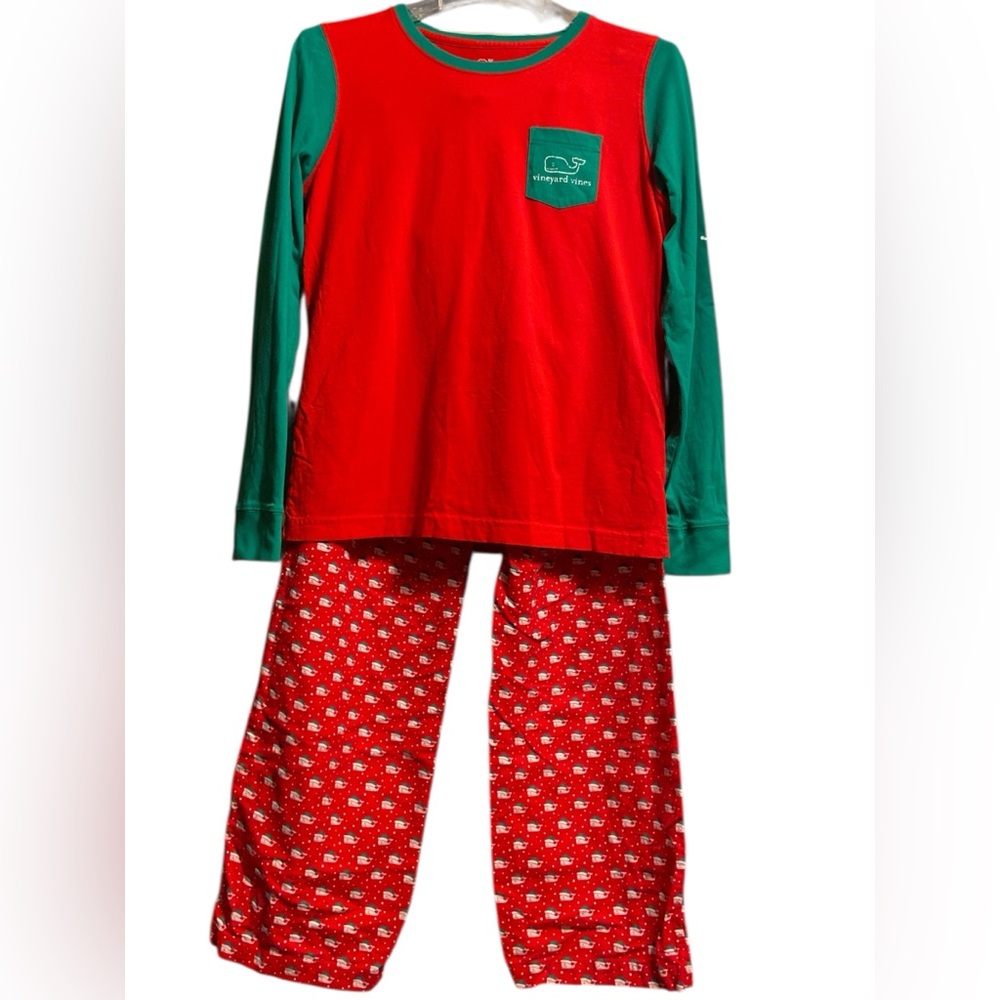 Vineyard Vines Red and Green Pajama Set
